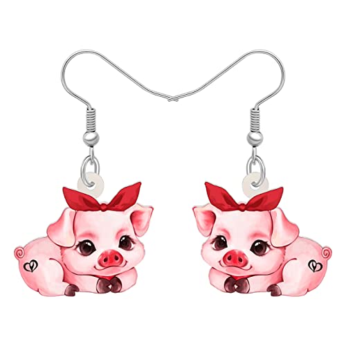 Boucles d'oreilles Saint-Valentin cochon acrylique NEWEI cadeau femme