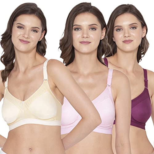 Image of SOUMINIE - Minimizer Bra - Non Padded - Cotton Rich - Broad Straps - Full Coverage - Wireless Seamless T-Shirt Bra