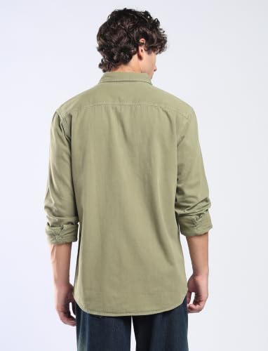 Image of INKD Men's Regular Fit Shirt - 100% Cotton | Casual Shirts for Men | Full Sleeve