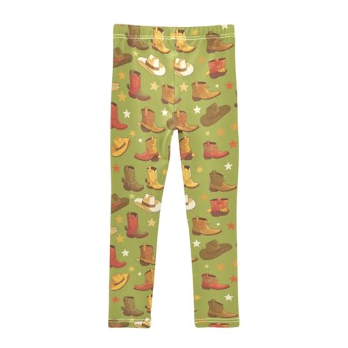 Western Boots Design Boho Scotland Kids Baby Girls Legging Comfortable High Waisted Activewear Gym2