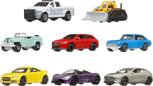 image for Matchbox 1:64 Scale Die-Cast Toy Cars or Trucks, Set of 8, Themed Mult