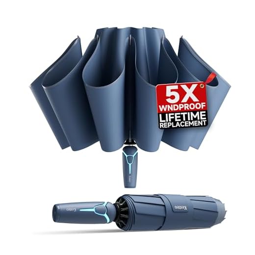 Best umbrella for rainy florida Kesteo Windproof Travel Umbrella for Heavy Winds