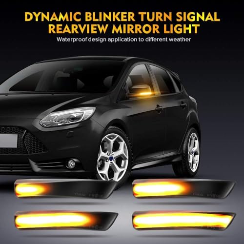 Intermitente dinámico para retrovisor de Ford Focus MK2 luz de intermitentes espejo derecho 2