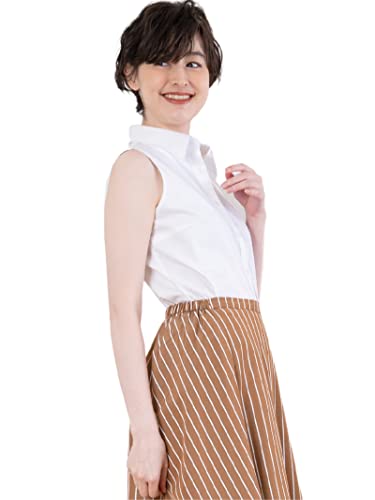 Leonis Women's Super Stretch Easy Care Poplin Sleeveless Shirt White (Xs [2]) [ 32412 ] #TOP25