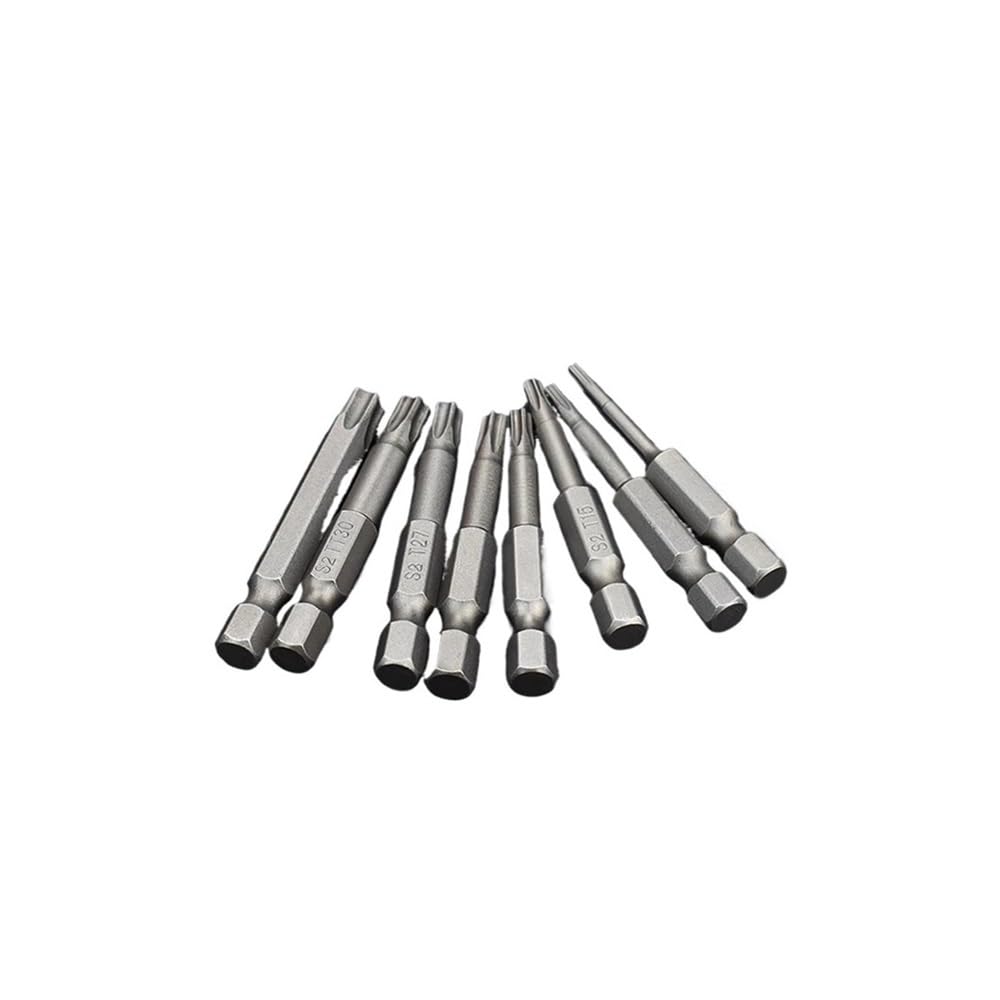 Ruxyoie 10Pcs-50Mm 10Pcs 5-Star Screwdriver Bit Set, S2 & Chrome Vanadium Steel