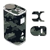 Decal Sticker Skin WRAP Black Green Dark Green Jungle Woods Camo Camouflage for Eleaf iStick 10W...