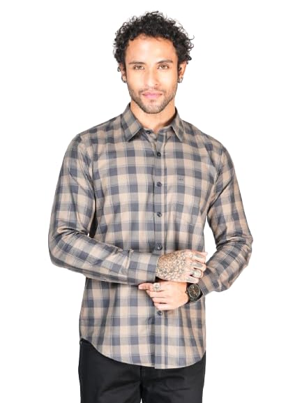 Image of Allen Cooper Checks Shirts for Men - 100% Cotton Comfort Fit Casual and Formal Shirt - Breathable, Soft, Classic Style (Multiple Colors)