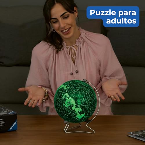 Puzzle 3D luminiscente de constelaciones Ravensburger, globo terráqueo infantil de 190 piezas 5