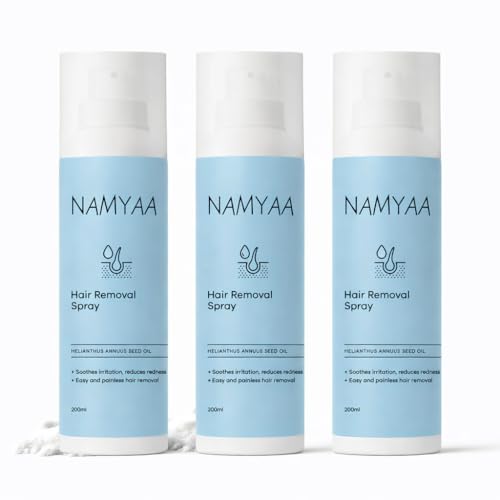 Image of Namyaa Women Hair Removal Cream Spray | Painless Body Hair Removal for Legs, Underarm & Bikini line Spray (3), 3 Count