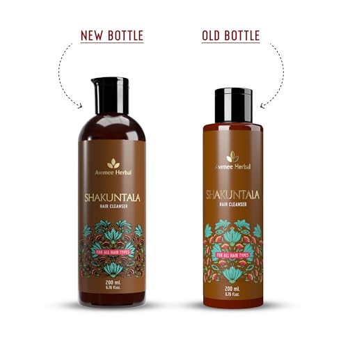 Image of Avimee Herbal Shakuntala Hair Cleanser | For Silky Hair | With Aloe, Apple Cider, Rice & Keratin Protein | SLS & Paraben Free | 200 ml (Pack of 2)