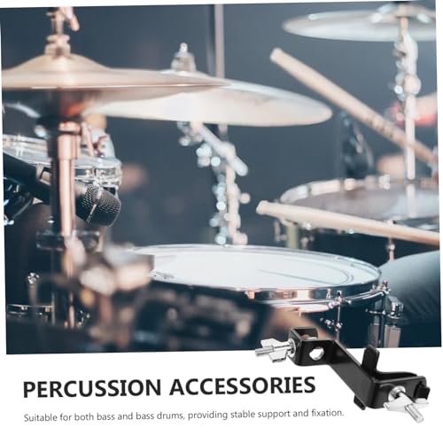 Abrazadera soporte de cencerro Toyvian para kit de batería, soporte ajustable para bombo, accesorio duradero para instrumentos de percusión miniatura 6