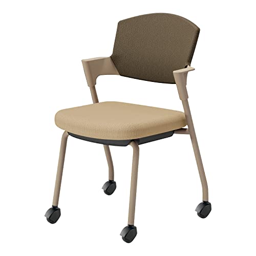 【メーカー配送・設置・組立】コクヨ ミーティングチェア 会議用椅子 プロッティ Protty スタッキング 肘付 カバー交換可能 キャスター 背座クッションタイプ K17-Z22CG-1KM62