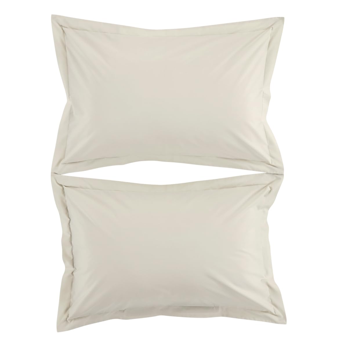 Christy 200TC Organic Oxford Pillowcases | Set of 2 | Hazelnut Beige | 100% Certified Organic Cotton Bedding | Super Soft and Smooth Bed Linen