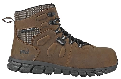 Hoss Boot Men's Brown Tikaboo Ultra Light Met Guard Composite Safety Toe SD4