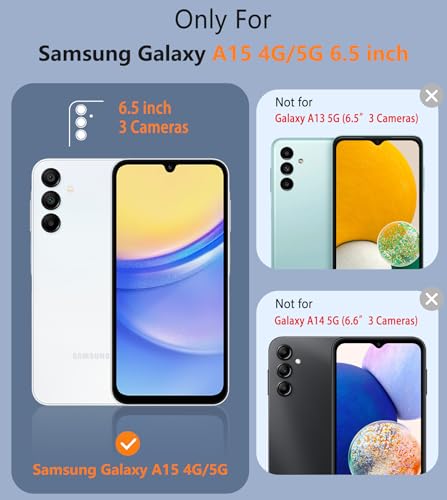 Image of FNTCASE for Galaxy A15-5G Phone Case - Samsung A15 5G Military Grade Drop Protection, 14ft Drop Tested, Screen Protector Included, Anti-Slip Textured, TPU+PC Dual Layer Shockproof Cover (Off-White)