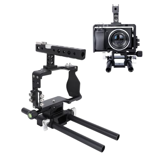 YUEHISY DSLR Camera Cage Kit, Aluminum Alloy Camera Video Stabilizer