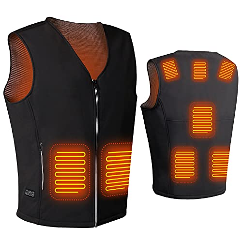VVD Heated Vest ,Smart Heated Vest for Men/Women With Battery Pack(5V ),Upgraded Warming heated Jacket-8 Heating Pads Warm Heating Vest,Machine Washable