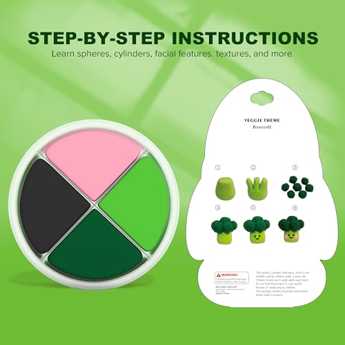 Air Dry Clay Kit - Vegetable Theme, Modeling Clay for Kids, DIY Magic Clay with Tools and Tutorials, 12 Boxes Molding Clay, Ultra Light, Soft & Non-Sticky, Arts and Crafts Gift for Kids by Aestd-ST - Image 3