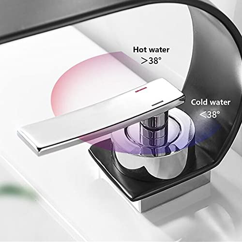 Mitigeur de lavabo en laiton massif blanc, robinet cascade de luxe durable