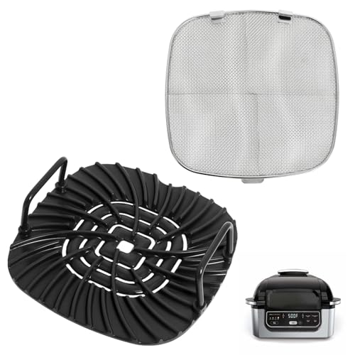 Grill Grate and Replacement Splatter Shield for Ninja AG301 Foodi 5-in-1 Indoor Grill