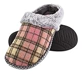 dunlop - donna invernali peluche simpatiche morbide memory foam pantofole maglia (42 eu, caroline)