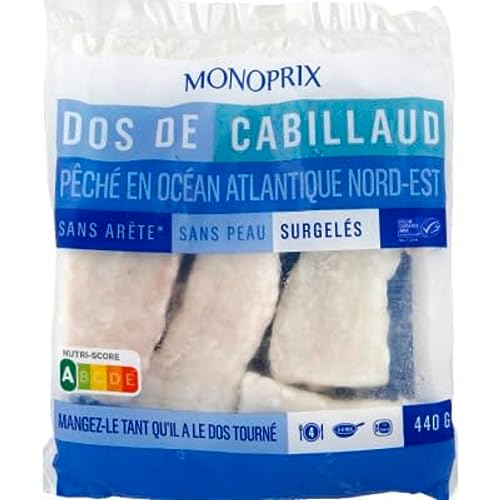 MONOPRIX Dos de cabillaud msc - Le sachet de 440g