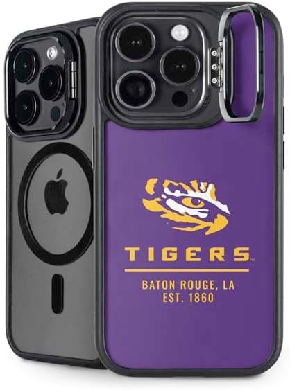 Skinit Kickstand Phone Case Compatible with iPhone 16 Pro Max - Officially Licensed LSU Geaux Tigers Design