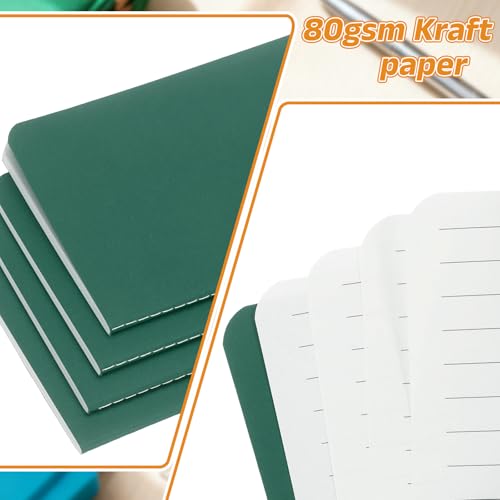 Carnet A6 ligné avec couverture kraft robuste lot de 6 mini bloc-notes PATIKIL - 4