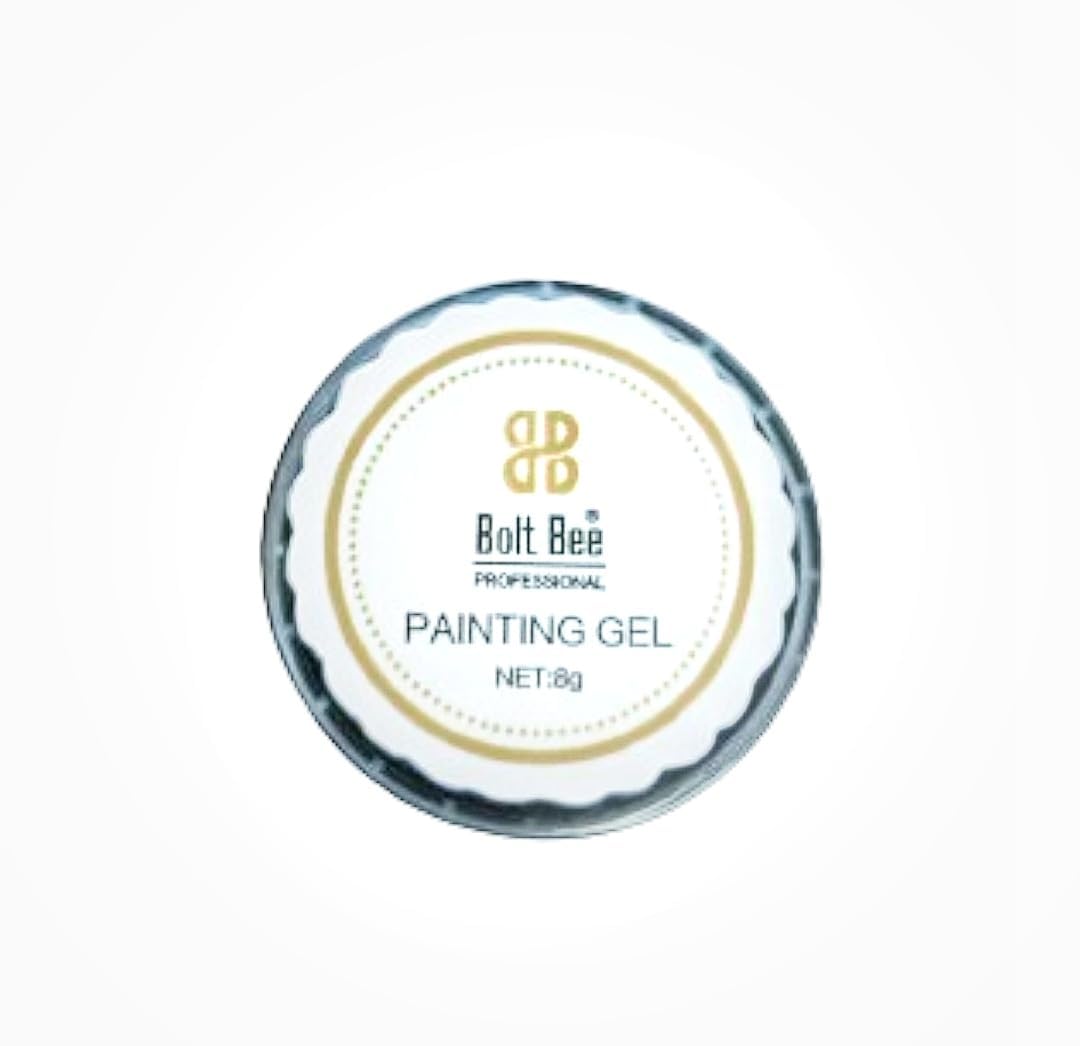 Brille BeeProfessional Painting Gel – Nail Art Design & Drawing Gel – UV LED Soak Off (White, 8G)