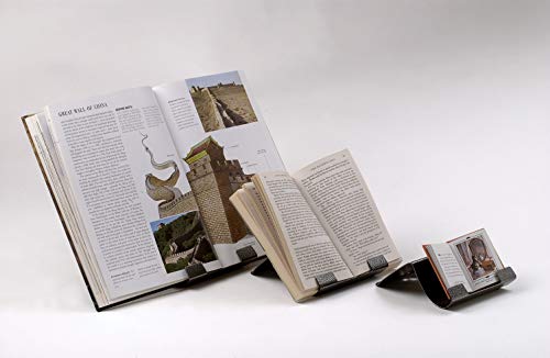 Bookhug Book Holder, Hands-Free, Cookbook Tablet Stand Bookrest; Simple Functional Reading Aid Tool (Black/Silver, 1) #TOP9