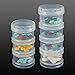 7 Day Pill Organizer Case Stackable Weekly Supplements Vitamins Pills Holder Dispenser Large Clear Transparent with Extra Lid