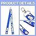 Umibow 8 Pcs Cheer Pom Pom Holders Cheerleader Pom Poms Holder Strap Pompoms Keychain Lanyard with Snaps Cheer Bag Accessories for Teen Girls Sports(Blue)