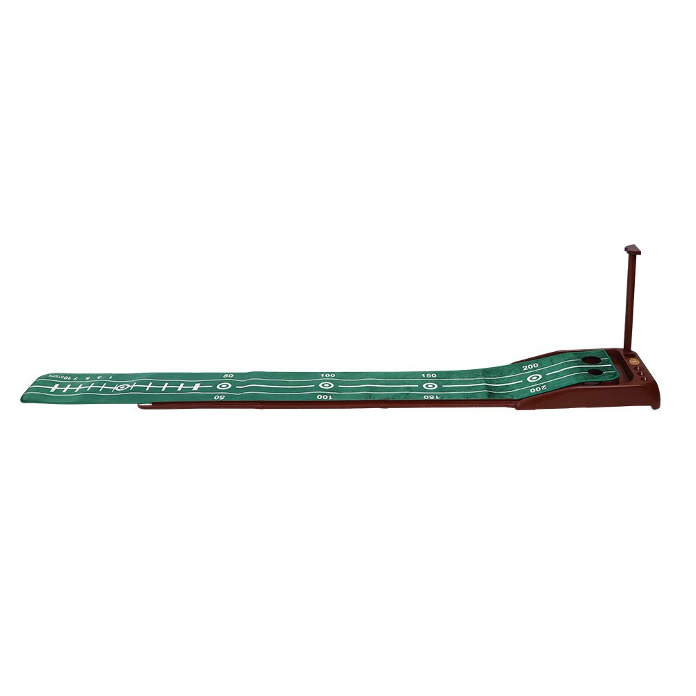 Juego de entrenador de putt de golf profesional para interiores, tapete de práctica plegable con césped de simulación para entrenamiento en el hogar y la oficina, accesorios