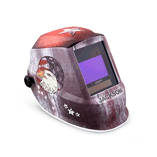 Jackson Safety Premium Graphic Welding Hood with ADF - Ultra Lightweight Auto Darkening Welding Helmet - ANSI Z87.1 (Multiple Styles)