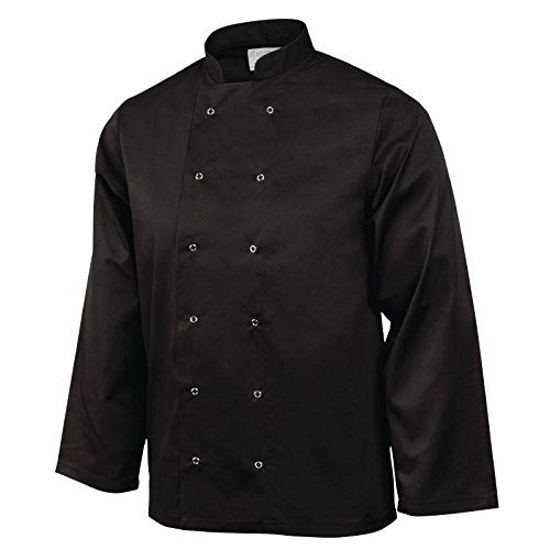 Whites Chefs Clothing WA439-XXL Vegas Chef Jacket, korte mouw, zwart