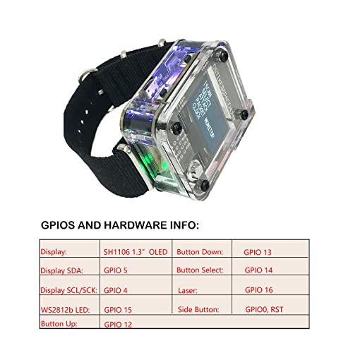 Image of All-New WiFi Deauther Watch V3 ESP8266 Programmable Development Board | Wearable Smartwatch | OLED&Laser | Attack /Control /Test Tool|LOT for DSTIKE (Deauther V3)