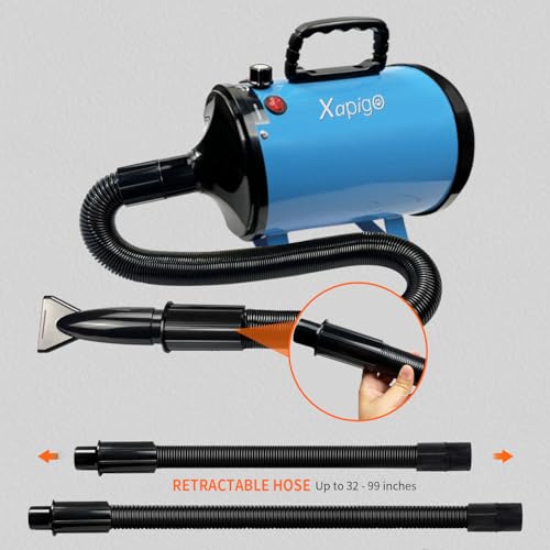 Pet-Grooming-Dryer-with-Adjustable-Speed-for-Dogs-Quiet-and-Powerful-Dog-Hair-Dryer-Includes-Different-Nozzles-Pet-Towel-and-Brush-Ideal-for-Pet-Grooming-and-Home-Use-Metal-Blue Pet Grooming Dryer with Adjustable Speed for Dogs Quiet and Powerful Dog Hair Dryer Includes Different Nozzles Pet Towel and Brush Ideal for Pet Grooming and Home Use Metal Blue
