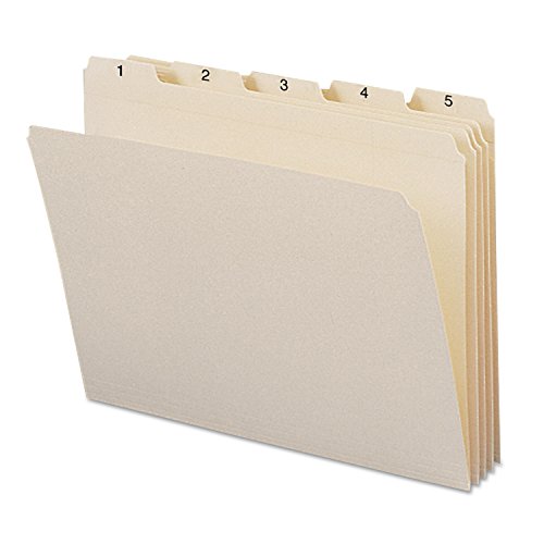 Smead Indexed File Folders, Daily, 1/5-Cut Tab, Assorted Positions, Indexed 1-31, Letter, Manila, 1 Set of 31 (11769)