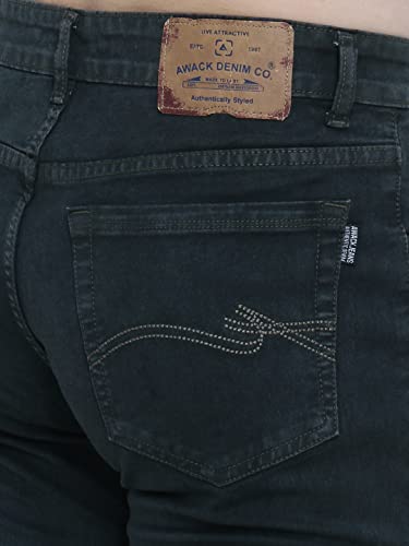 Image of Strechable Denim Regular Fit Mid Waist Light Weight Soft Feel Stretchable Denim Jeans Pant for Men