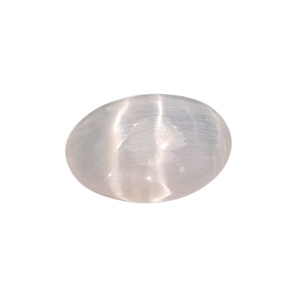 VIE Selenite Palm Stone, 8cm