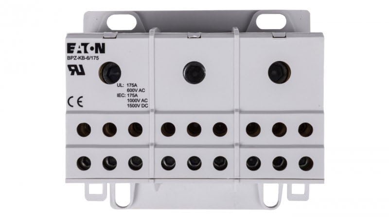 Eaton BPZ-KB-6/175 Bloque Distribuidor, 3P, 175A, 1 Entrada, 6 Terminales Salida, ALU