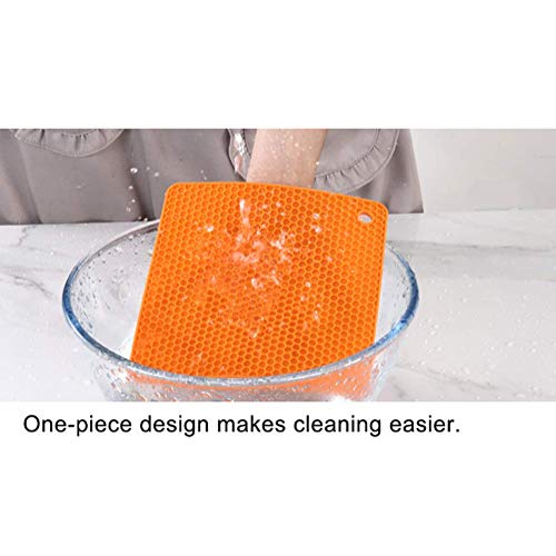 Tapis en silicone nid d'abeille contre brûlures de table et plats chauds