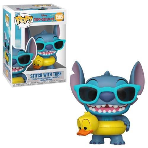 Boneco, Candide, Funko POP! Stitch com Boia, Disney Lilo & Stitch - 10 cm