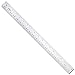 VINCA SSRN-18 Stainless Steel Office Drawing Ruler 0-18 Inch 0-45cm with Non Slip Cork Base Measuring Tool