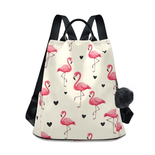Sac à dos flamants roses pour femme avec fermeture antivol idéale pour voyage et quotidien