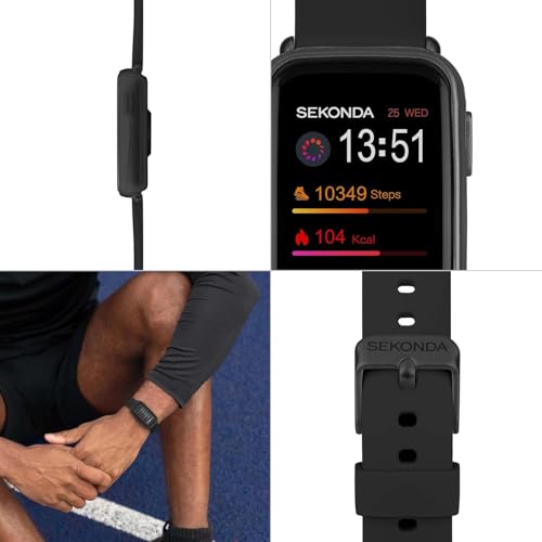 Image of Sekonda Track Smart Watch 26mm with Black Silicone Strap 30171