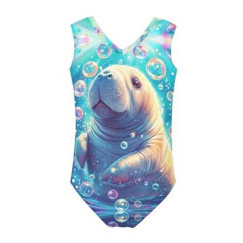 Image of Xpyiqun Bathing Suits for Girls 3-14 Kids Summer One Piece Swimwear Beach Sport Sleeveless Swimsuits Athletic