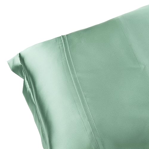 uxcell Satin Pillowcase for Hair and Skin Soft and Smooth Set of 2 with Envelope Closure, Gifts for Friends Green Queen (51x76cm) - Image 2