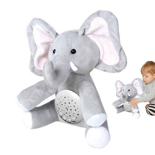 Fruusv - Peluche transpirable musical calmante | Peluche transpirable suave con 3 velocidades ajustables para música y luz tranquilizadora, para niñas y hogar, viajes, Navidad, cumpleaños