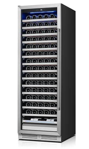 Image of Yeego 24 Inch Wine Fridge, 165 Bottle Wine Cooler with Left-Hinged